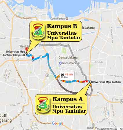 Campus Location Map University of Mpu Tantular Jakarta Nomor